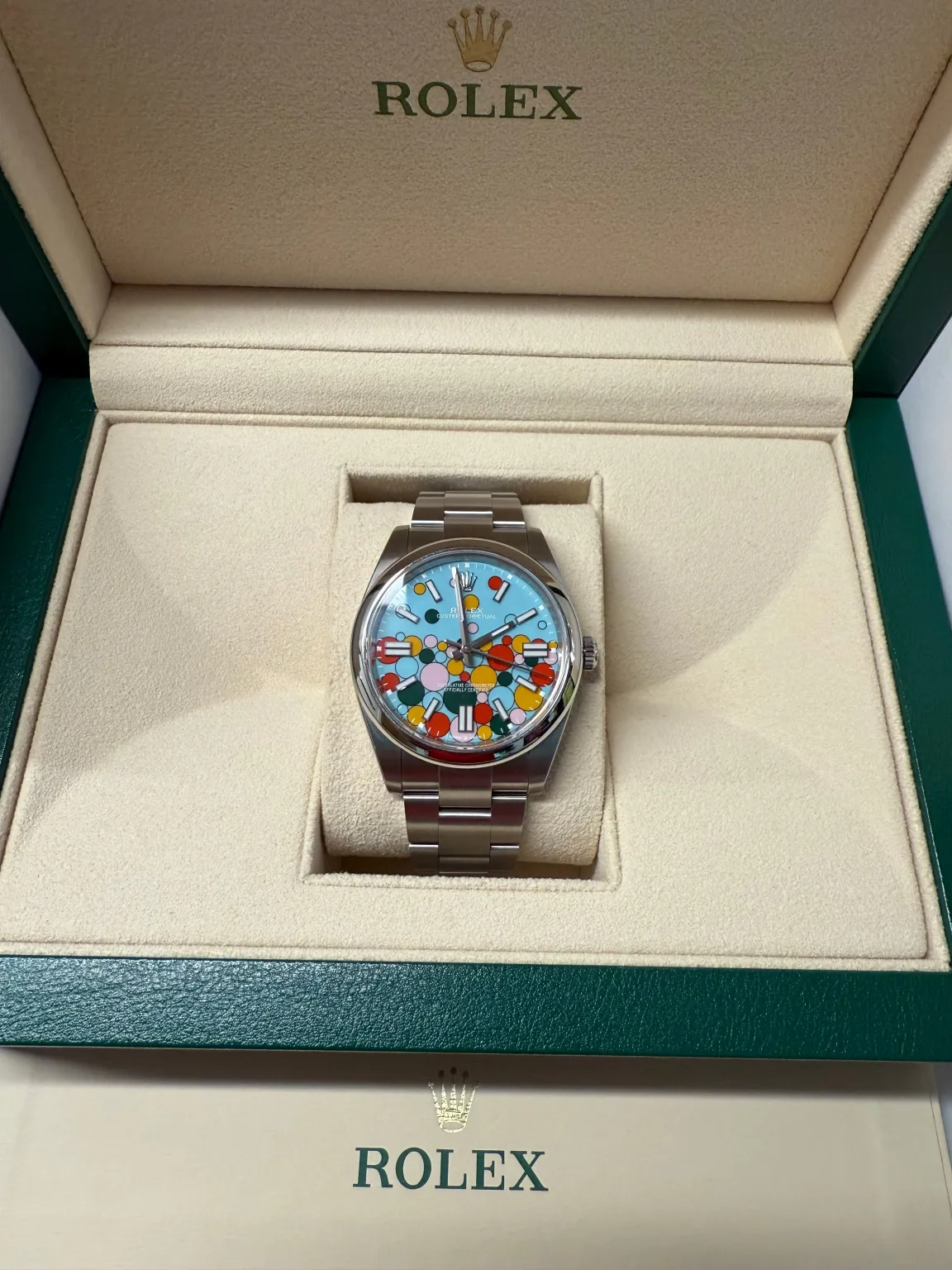 Rolex 124300 41mm Oyster Perpetual Celebration Dial