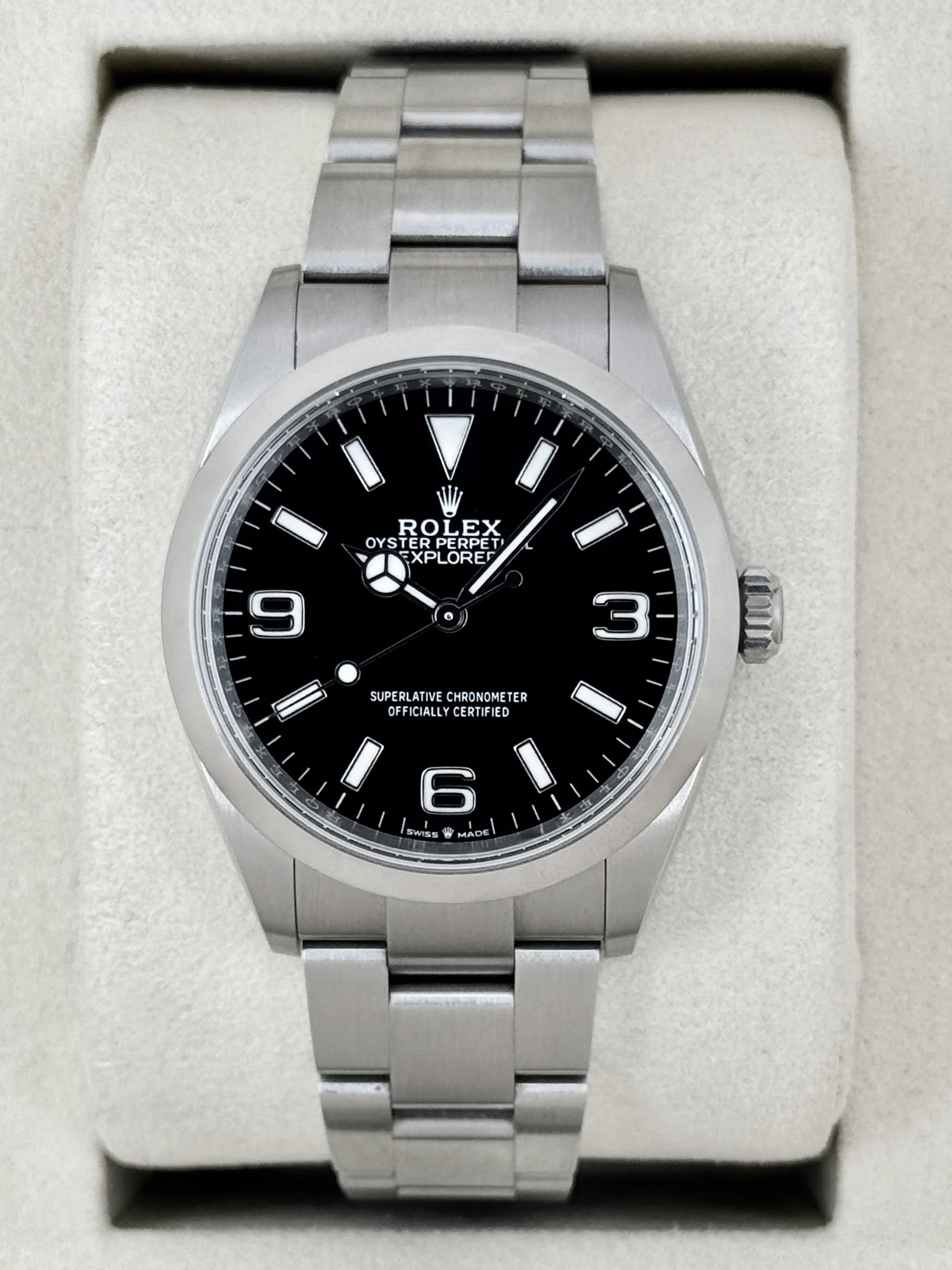 2025 Rolex Explorer 36mm 124270 Stainless Steel Black Dial